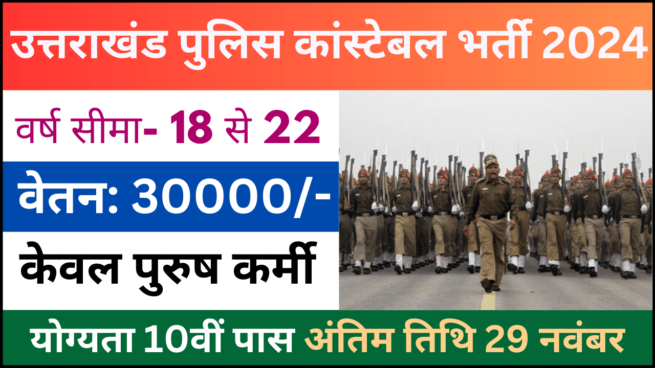 Uttarakhand Police Constable Recruitment 2024: उत्तराखंड पुलिस कांस्टेबल परीक्षा भर्ती