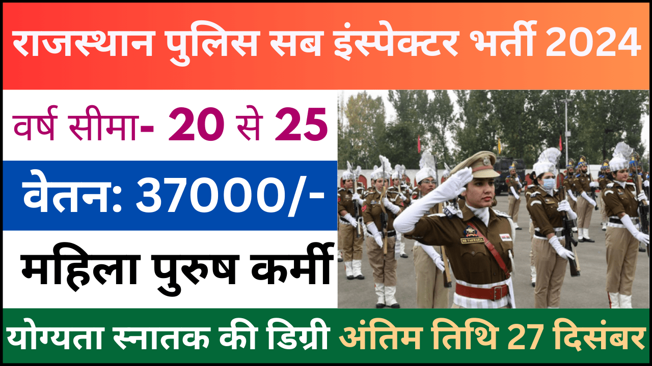 Rajasthan Police Sub Inspector Recruitment 2024: राजस्थान पुलिस सब इंस्पेक्टर परीक्षा भर्ती