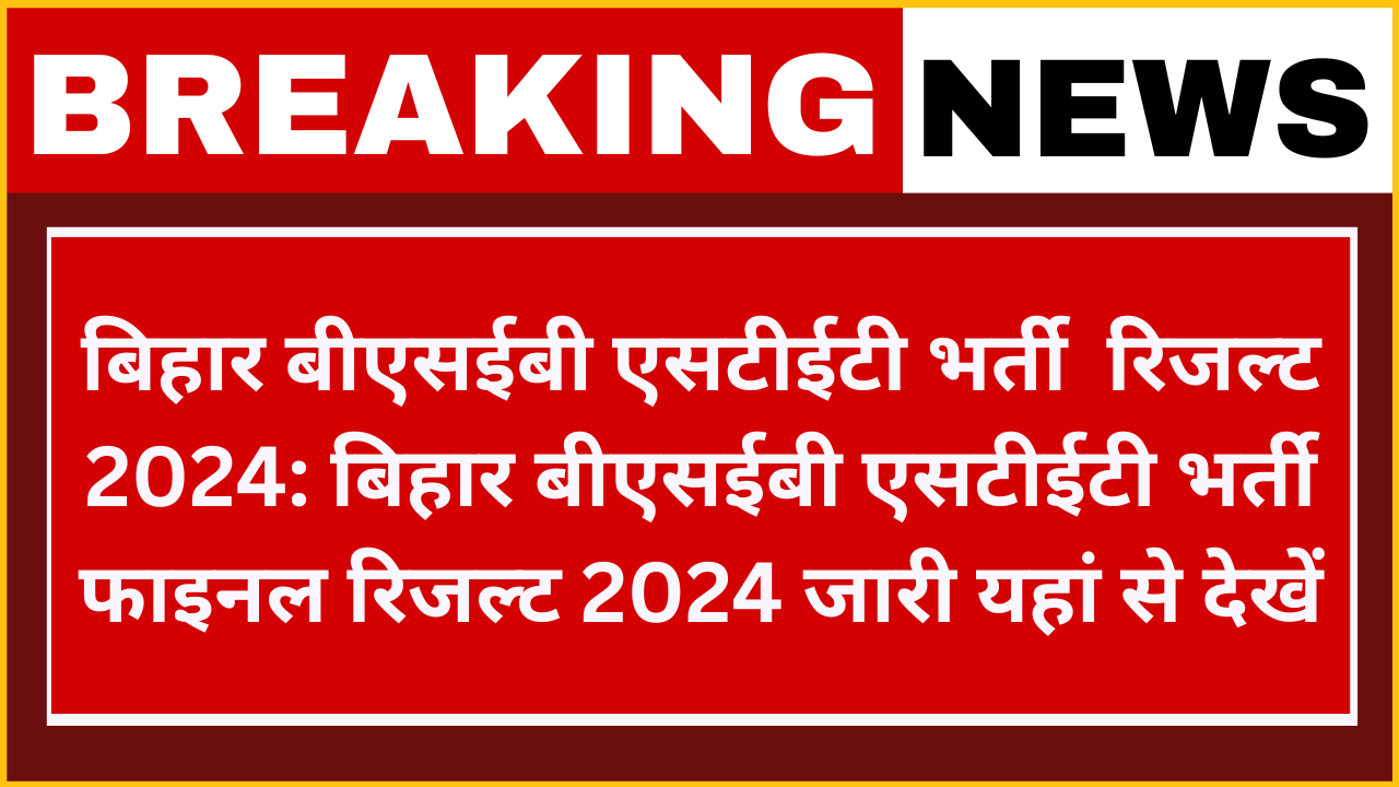 Bihar BSEB STET Examination Result 2024: बिहार बीएसईबी एसटीईटी मुख्य परीक्षा परिणाम फाइनल रिजल्ट